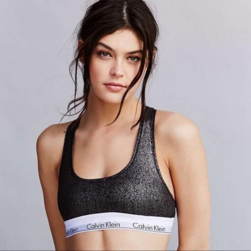 🖤Calvin Klein Grey Glitter Bra